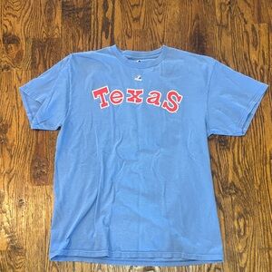 Majestic Texas Rangers Graphic Blue Tee